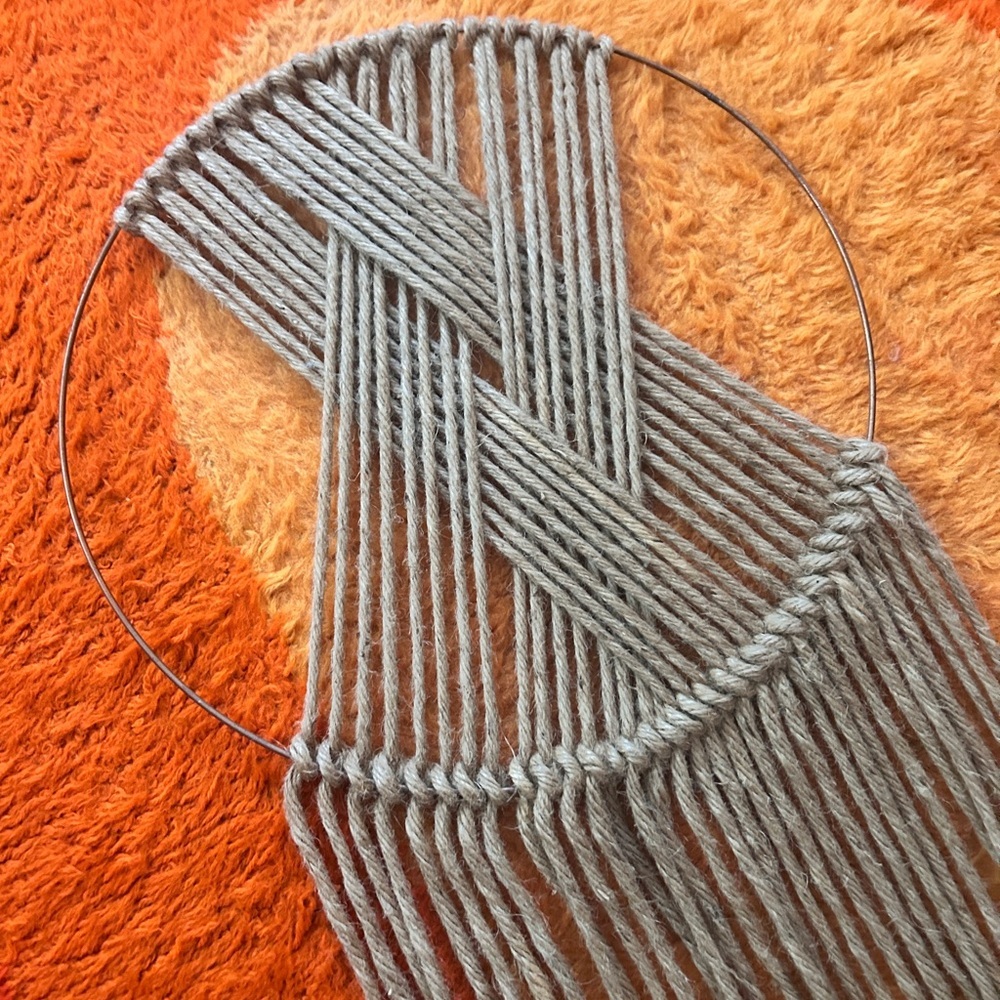 Vintage 70s Handmade Macrame Wall Hanging - Picture 3 of 4